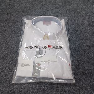 Pennington Bailes Shirt Button Front Long Sleeve Men Color Oxford White  Size XL